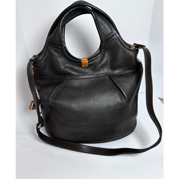 Rare UGG® Classic Hobo purse dark brown double top handles and strap - Picture 2 of 8